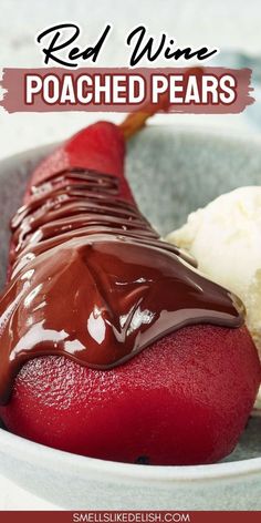 Red wine poached pears are a classic and versatile dessert that is 
​perfect for any occasion. Made with ripe pears simmered in a bath of red
​ wine, spices, and sugar, this recipe creates a stunning and flavorful 
​dessert with minimal effort. 
​These poached pears can be served warm or chilled, and paired with a variety of accompaniments for a truly decadent treat.