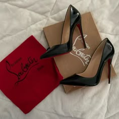 Christian Louboutin Heels, Black, Size 39 Cute High Heels Black, Black Heels Louboutin, Black Christian Louboutin Heels, Luis Vuitton Shoes Heels Christian Louboutin Red Bottoms, Loubitons Heels Aesthetic, So Kate Louboutin Aesthetic, Louibittons Heels, Black Heels Red Bottoms, Cristian Lobotan Heels