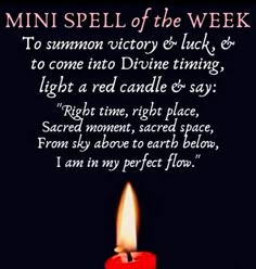 Spells For Luck, Candle Magic Spells, Red Candle, Easy Spells, Witch Quotes