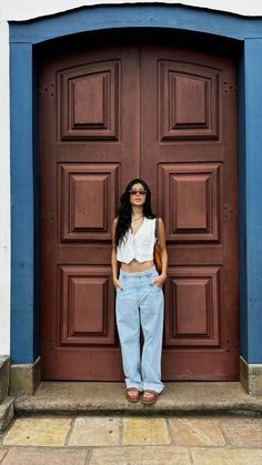 Simple Summer Outfits, Aesthetic Look, Street Outfit, Classic Outfits, Comfy Outfits, Boho Outfits, Straight Jeans, Stylish Outfits, Casual Looks