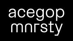 the words acegop nursery are in white letters on a black background, and there is