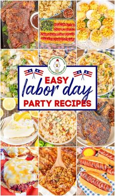 the easy labor day party recipe collage