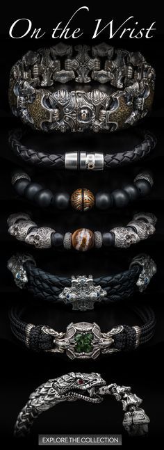 William Henry Bracelets | Anderson Bros. Jewelers William Henry, Urban Wear, Mens Fashion Trends, Donna Karan, Men's Accessories, Titanic, Bracelet Designs