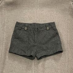 Chic Gucci Wool Shorts~ Worn Once In Excellent Condition. Adjustable Waist. Perfect For Spring Or Cooler Weather Paired With Tights Underneath. A Versatile Staple That Goes With Everything. Wool Shorts, Short Gucci Bottoms For Summer, Gucci Summer Bottoms, Spring Gucci Short Bottoms, Gucci Tights Leather Shorts, Gucci Summer Shorts, Logo Wear, Gold Logo, Kids Bottoms