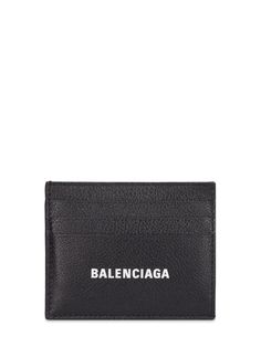 Height: 8cm Width: 10cm. Front printed logo. Six card slots Balenciaga Wallet, Balenciaga Spring, Balenciaga Men, White Wallet, Balenciaga Leather, Leather Cardholder, Balenciaga Black, Leather Card Case, Leather Card Holder