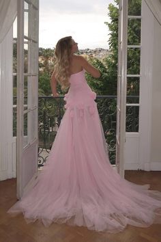 Pink Flower Tulle Strapless Maxi Dress Elevate your wardrobe with our Pink Flower Tulle - Golden Atelier Flower Prom Dress, Pink 3d, Strapless Maxi, فستان سهرة, Mermaid Evening Dresses, Mermaid Gown, Strapless Maxi Dress, 3d Flowers, Mermaid Prom Dresses