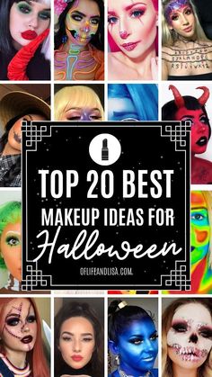 Scary Halloween Makeup Looks, Makeup Looks Halloween, Unique Halloween Makeup, Creepy Halloween Makeup, Halloween Makeup Pretty