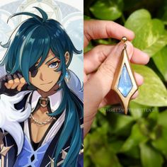 Manga Jewelry, Genshin Impact Kaeya, Jewels Diy, Anime Earrings, Cosplay Accessories