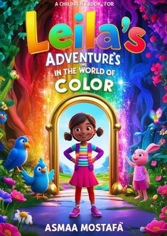 the book cover for leila's adventures in the world of color