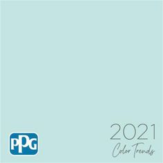 a light blue background with the words, 2021 color trend