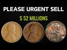 three different types of coins with the words please urgent sell $ 52 millions