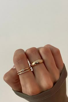 Gold Star-shaped Everyday Rings, Waterproof Jewelry