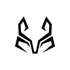 an animal's head is shown in the shape of a fox or wolf face