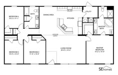 the floor plan for a two bedroom, one bath apartment with an attached bathroom and living room