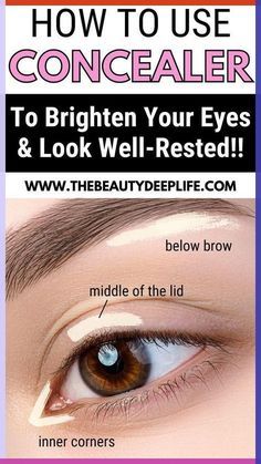 Contouring With Concealer, Makeup Instructions, Concealer Tips, Concealer Tricks, How To Look Attractive, Swollen Eyes, Effective Diet, Makeup Secret, How To Apply Blush