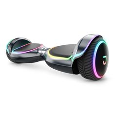 the hover is designed to look like it has wheels and lights on top of it