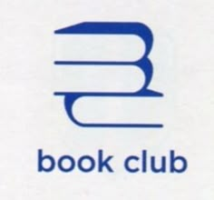 the book club logo is blue and white