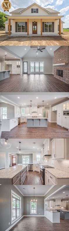 an open floor plan for a new home