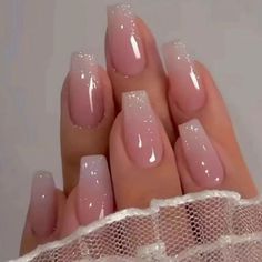 Hottest Summer Nails, Pink Ombre Nails, Awesome Nails, Nails Tips, Nice Nails, Coffin Press On Nails, Nails For Women, Gradient Nails