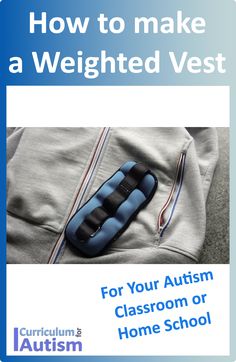 Diy Weighted Vest, Weighted Vest Diy, Compression Vest, Diy Sensory, Deep Pressure, Kids Gym, Sensory Tools, Reading Specialist