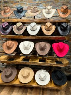 Cowboy Hat Wall, Hat Wall, Western Boutique, Cowboy Hat, Cowboy Hats, Cowboy, Rainbow, Boutique