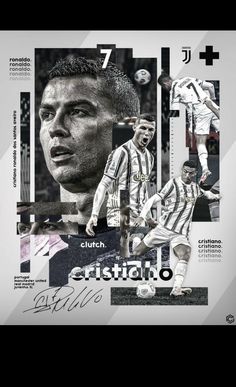 a collage of soccer players including cristianoo, cristiolo and ronald