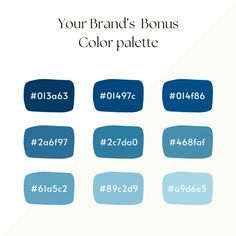 the text below reads your brand's bonds color palette