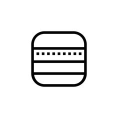 a black and white line drawing of a credit card with four lines on the front