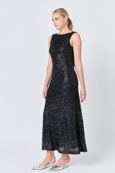 Shine all night in our stunning Open Back Sleeveless Sequins Maxi Dress. Perfect for any special occasion, this dress features a flowing maxi length that flatters all figures. The open back adds a touch of sexy sophistication, while the sparkling sequin details make you the center of attention. Its sleeveless design allows you to show off your arms and stay cool. Pair with strappy heels and statement earrings for a showstopping look. Elevate your style and turn heads with this must-have statemen Strapless Bodycon Dress, Sequin Maxi, Sequin Maxi Dress, Tweed Dress, Leather Dresses, Plus Dresses, Lace White Dress, Romper With Skirt, Dress Cuts