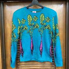 Pop Art Vintage, Hippie Sweaters, Wave Sweater, 80s Punk, Vintage Pop Art, Vintage Pop, Unique Jackets, Vintage Pullover, Vintage Betsey Johnson