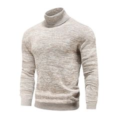 Turtleneck Cotton Slim Knitted Pullovers Men Solid Color Casual Sweate – ingodeal Men Turtleneck, Sweat Vintage, Turtle Neck Men, Autumn Knitwear, Mens Turtleneck, Winter Knitwear, Turtleneck Sweaters, Athleisure Trend