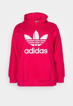 adidas Originals TREFOIL HOODIE ADICOLOR HOODED - Hoodie - powpink/white - Zalando.de Sweater Hoodie, Adidas Originals, Pink White, Sweat Shirt, Graphic Sweatshirt, Free Delivery, Adidas, Sweatshirts Hoodie, Sweatshirts