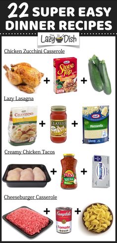 the ingredients to make this super easy dinner recipe