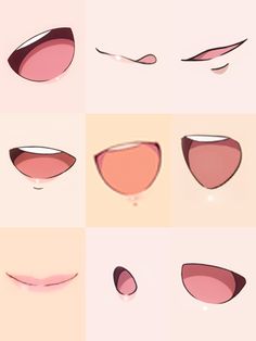 different shapes and sizes of pink lips