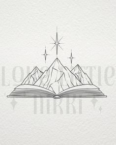 an open book with a star above it