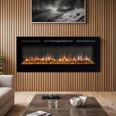 The wall mounted and recessed electric fireplace has an attractive design, extensive functions, and easy installation. It can bring your indoor space to a new level of comfort, perfectly combining sophistication and practicality. Flexible wall and wall-mounted installation, adjustable flame color and brightness can bring you a full ambience experience. Intelligent multi-function mode can ensure the safety of use. It can warm up your 400 square feet house. It is a multi-function fireplace and add Small Electric Fireplace Wall, Electric Fireplace No Mantle, Wall Mounted Faux Fireplace, Recessed Fireplace Ideas, Basement With Electric Fireplace, Fireplace Tv Wall Built Ins Small Space, In Wall Electric Fireplace, Modern Bedroom With Fireplace, Electric Fireplace Ideas Living Room