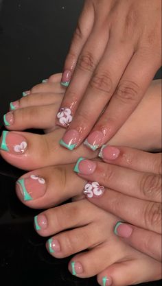 Nails acrylic toes matching nails Square Medium Acrylic Nails Designs, Nail Sets Summer, Shorties Acrylic Nails Summer, Nails And Feet Set Summer, Summer Nails Ideas 2024 Square, Pink French Tip Design Nails, Pedicure Inspo 2024, Natural Nail Designs No Acrylics, Toes Gel Polish Ideas