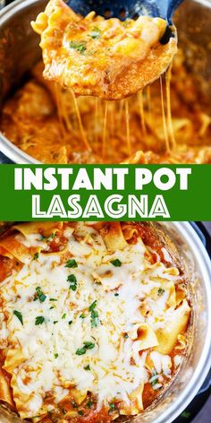 the instant pot lasagna recipe is ready to be eaten