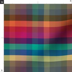 an image of a colorful plaid pattern that looks like it has been made into a fabric