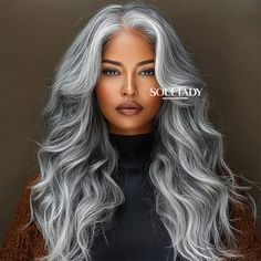 Platinum Silver Hair Color, Loose Wave Bob, Full Volume Hair, Blue Purple Hair, 16 Inch Hair, Model Hair Color, Hd Lace Wigs, Natural Hair Stylists, Black Highlights