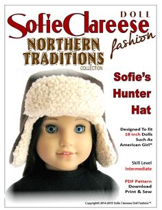 an advertisement for a doll's winter hat with the words northern traditions written on it