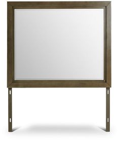 a large mirror sitting on top of a metal frame