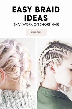 YES you can totally braid short hair—try these super easy ideas to get started. Medieval Short Hair, Braids Ideas For Short Hair, Braid Ideas For Short Hair, Celtic Braids, Plats Hairstyles, Braid Short Hair, Celtic Braid, Medieval Hairstyles