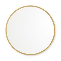 an empty white plate with gold rim on a white background