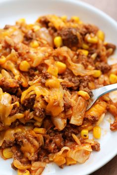 Welcome Back Casserole–a fun and flavorful cabbage and beef casserole with orzo and sweet corn made fast in the Instant Pot. Jackpot Casserole, Husband Soup, Hangover Soup, Magic Chicken, Buttered Cabbage, Cabbage Casserole, Ground Beef Casserole, Cashew Chicken, Holy Moly