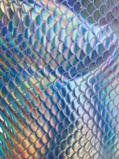 holographic image of fish scales in blue and green