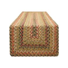 a multicolored rug on top of a table