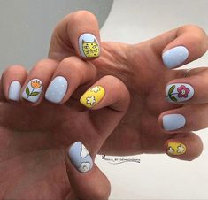 Subtle Nail Art, Quick Nail Art, Boho Nails, Cartoon Clip, Subtle Nails, Short Square Nails, Casual Nails, Clothing Outfit Ideas, Nail Art Designs Videos