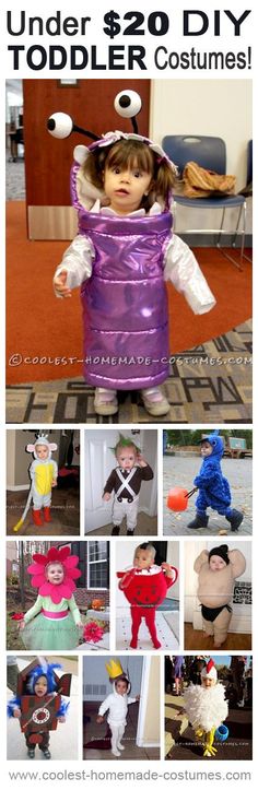 a collage of photos with costumes for children