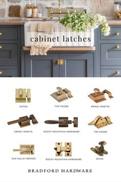 Collection of cabinet and cupboard latches 

One popular option for decorative cabinet latches is vintage-style latches. These latches have a classic look, reminiscent of latches found in homes of the past. They can add a touch of nostalgia to your kitchen and can be found in a variety of finishes such as brass, satin nickel, polished nickel, chrome, black, oil rubbed bronze, and pewter. Cabinet Latches, Cabinet Door Hardware, Farmhouse Cabinets, Cabinet Latch, Cabinet Door Styles, Unique Cabinets, Kitchen Knobs, Kitchen Cabinet Pulls